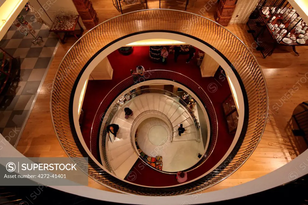 The big stair in the Fortnum and Mason Department Store in London Piccadilly.