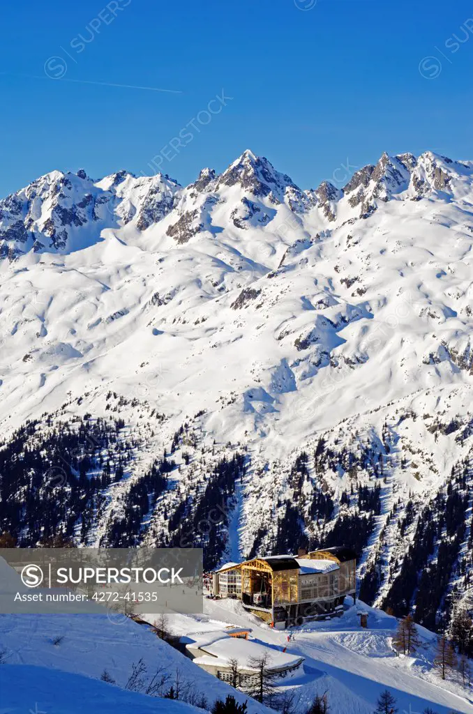 Europe, France, French Alps, Haute Savoie, Chamonix, Argentiere and Grand Montet ski area
