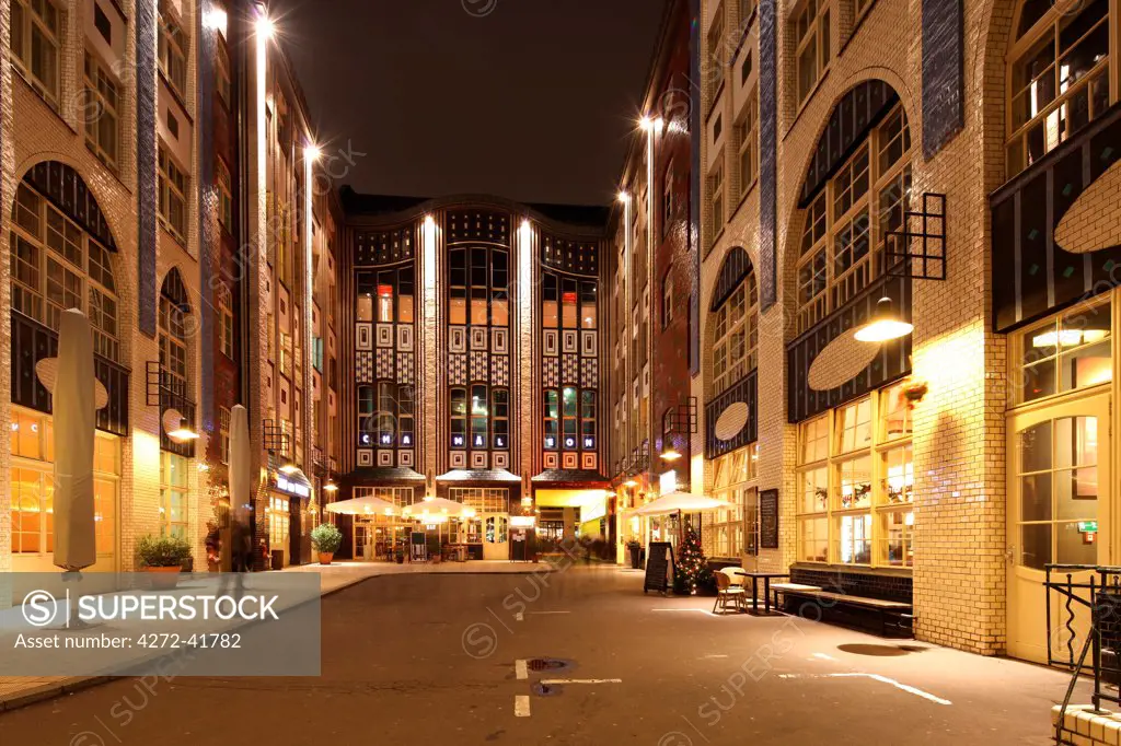 The Hackesche Höfe is a notable courtyard complex situated adjacent to the Hackescher Markt in the centre of Berlin, Germany.