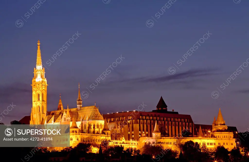 Hungary, Budapest, Central & Eastern Europe, Cathedral and Art Museum in the last evening light