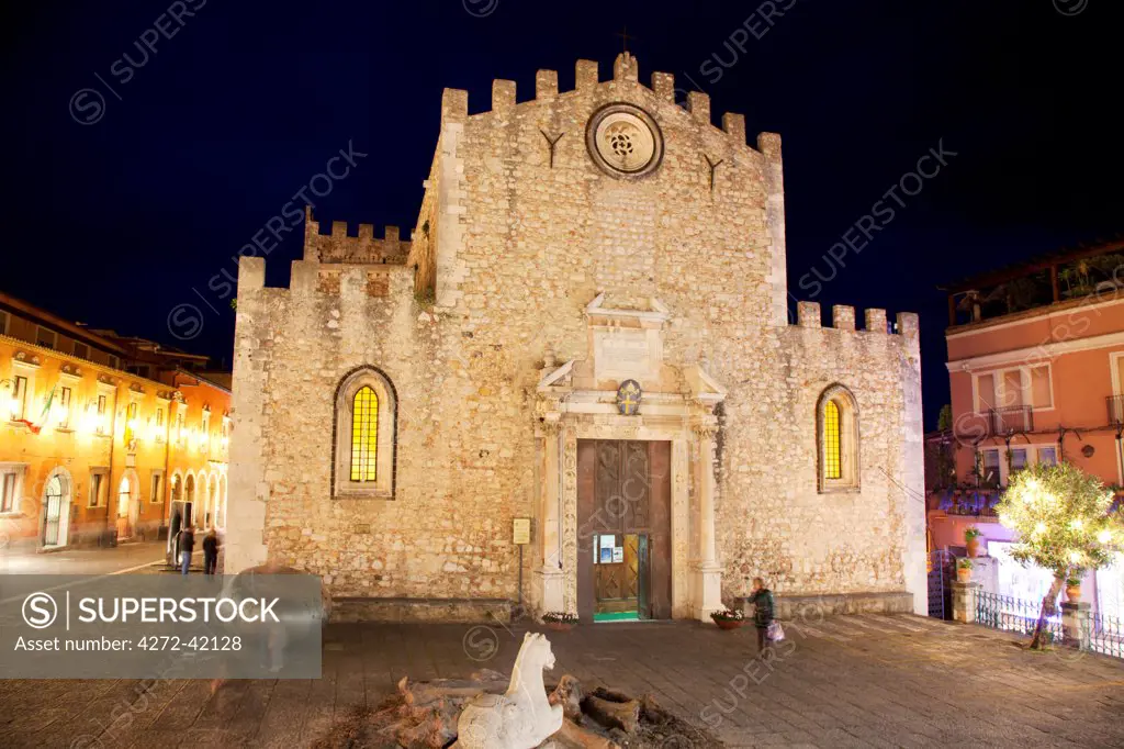Taormina, Sicily, Italy, One of the numerous churches in town