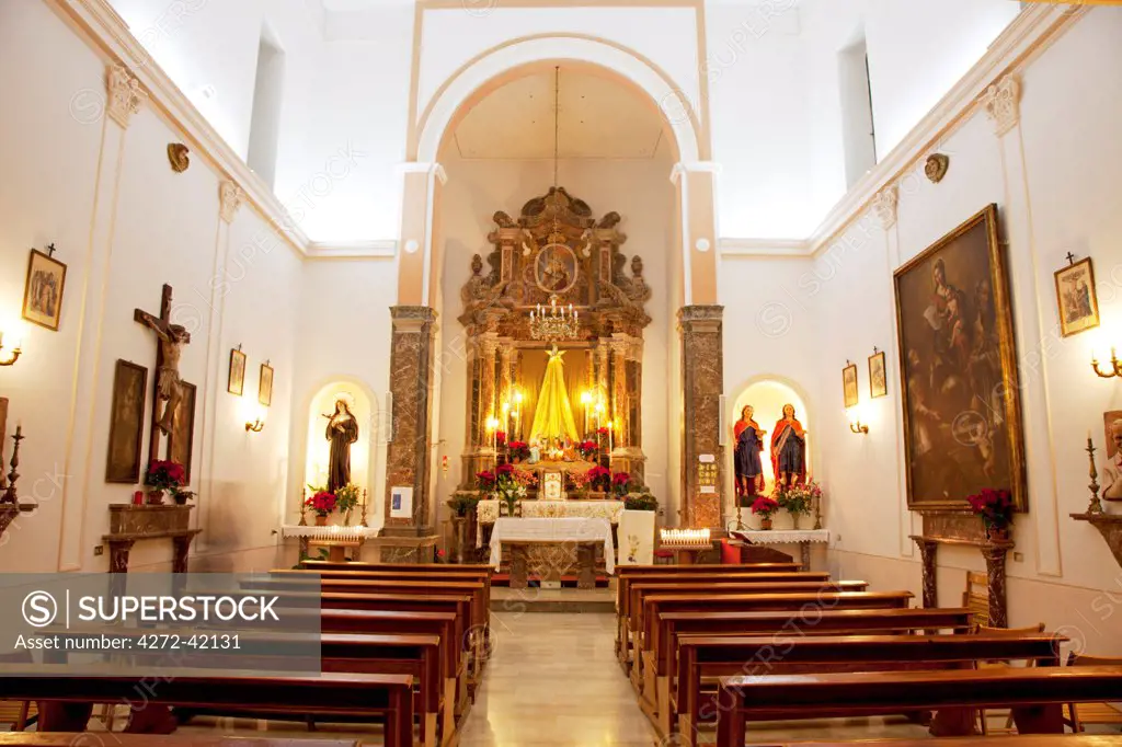 Taormina, Sicily, Italy, Church interior