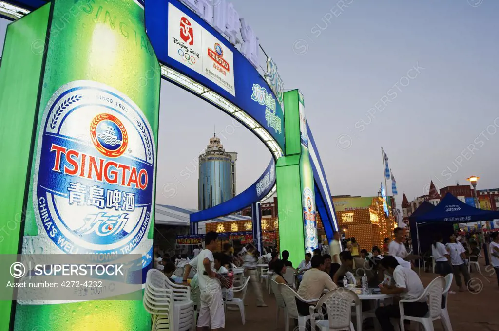 China, Shandong Province, Qingdao City. Qingdao International Beer Festival. Qingdao is the host of the sailing events of the 2008 Olympic Games.