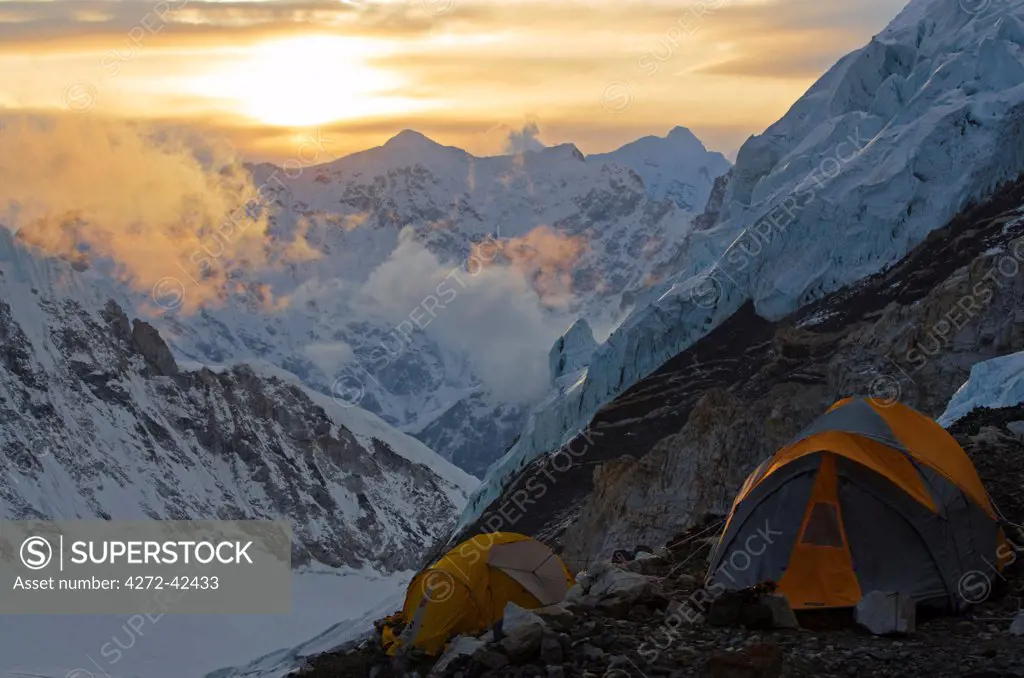 Asia, Nepal, Himalayas, Sagarmatha National Park, Solu Khumbu Everest Region, Camp 2, 6500m, on Mt Everest