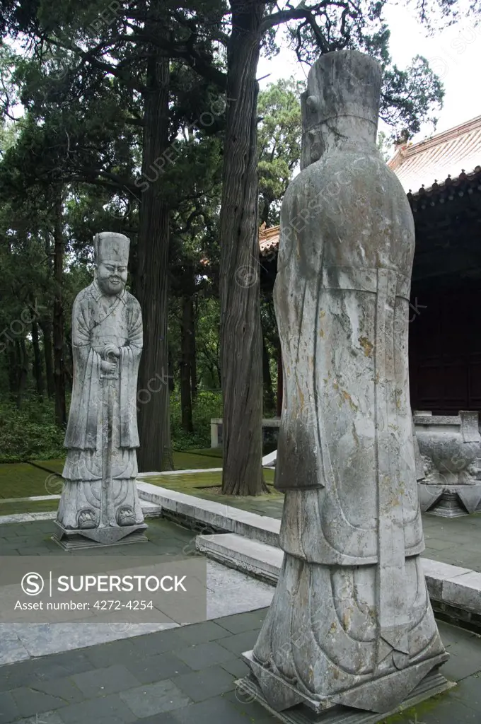 China, Shandong Province, Qufu City. The Confucius Tomb - a Unesco World Heritage Site.