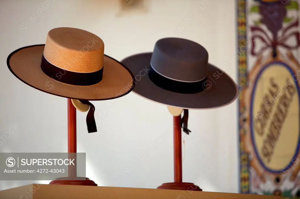 El Rocio, Huelva, Southern Spain. Sombreros on sale