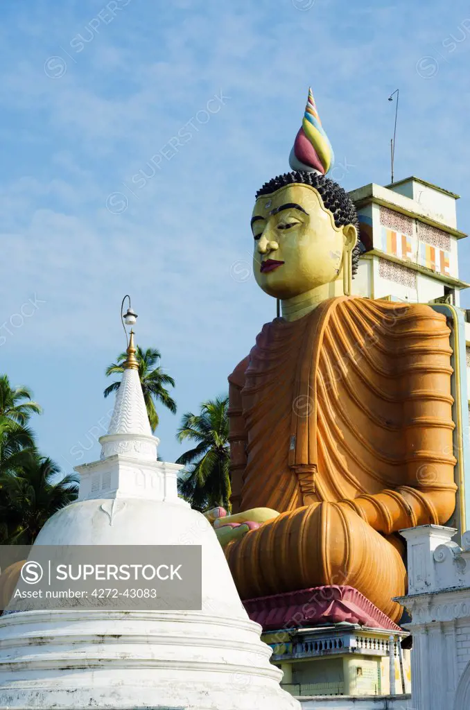 Sri Lanka, Southern Province, Wevurukannala Vihara Buddhist temple, giant buddha statue