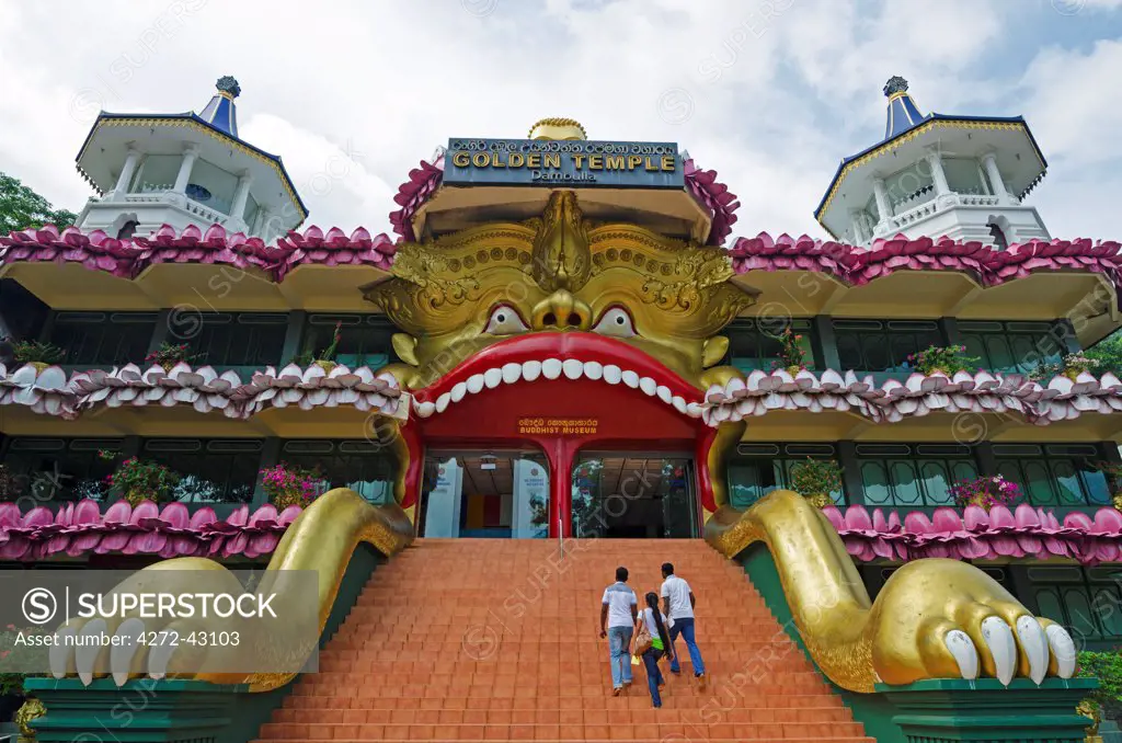 Sri Lanka, North Central Province, Dambulla, Golden Temple and Golden Temple Buddhist Museum, UNESCO World Heritage Site,