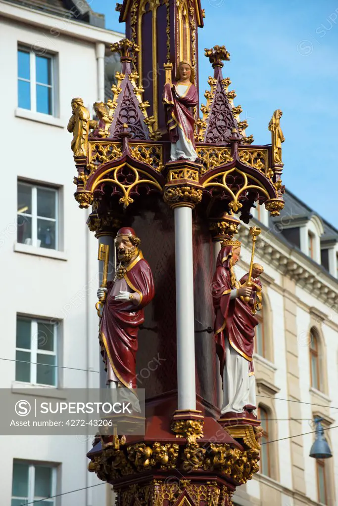 Europe, Switzerland, Basel, Religious Statue