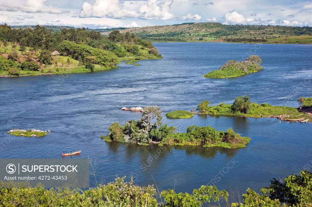A view of the Source of the Nile just outside Jinja, Uganda, Africa