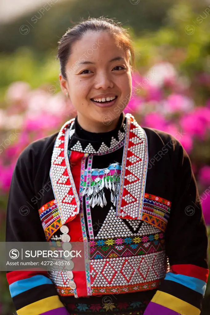China, Yunnan, Xinping. A lady belonging to the Huayao Dai ethnic minority group.