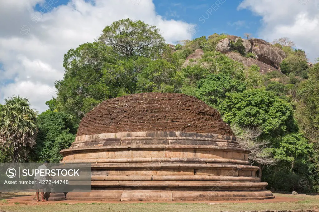 An old Stupa at Mihintale. This small town is acknowledged to be the cradle of Buddhism in Sri Lanka.