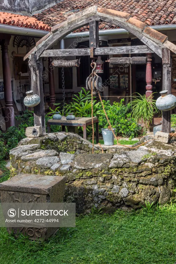 The well of an historic Dutch house that was built in the Fort City of Galle in 1763, Sri Lanka