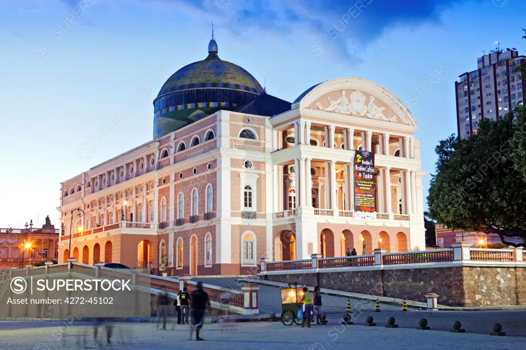 South America, Brazil, Amazonas state, Manaus, the Teatro Amazonas Opera House in the old city centre