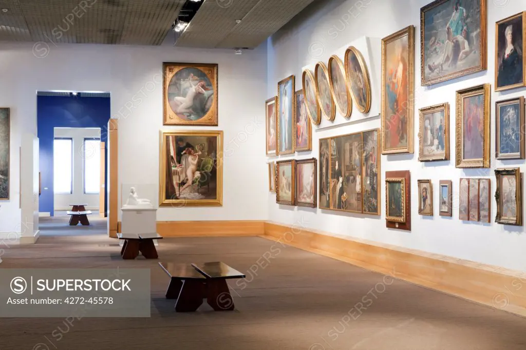 South America, Brazil, Sao Paulo, the interior of the Pinacoteca do Estado art gallery in Luz