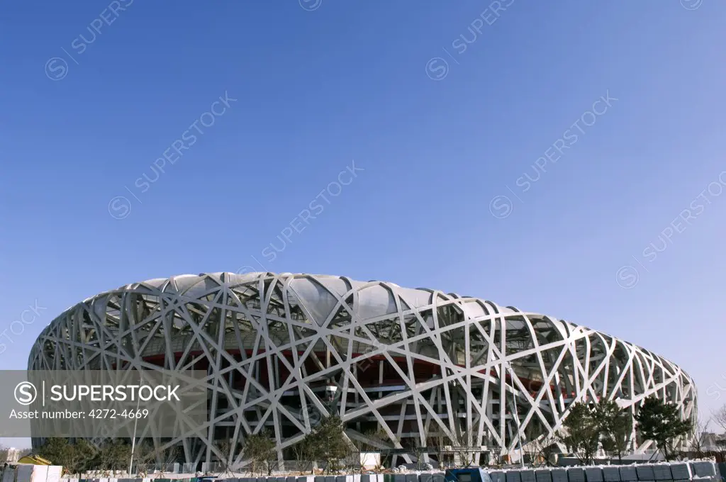 China, Beijing. National Stadium in the Olympic Park.