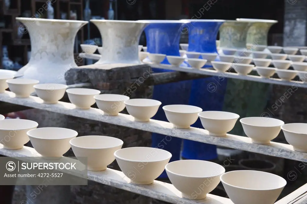 China, Jiangxi Province, Jingdezhen city the home of china, Qing and Ming Ancient Pottery Factory