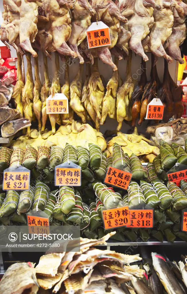 Ducks and chickens for sale, Causeway Bay, Hong Kong, China