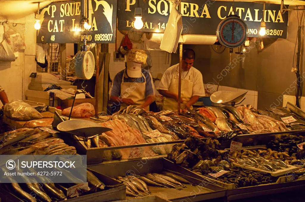 Fish stall, Mercado Central