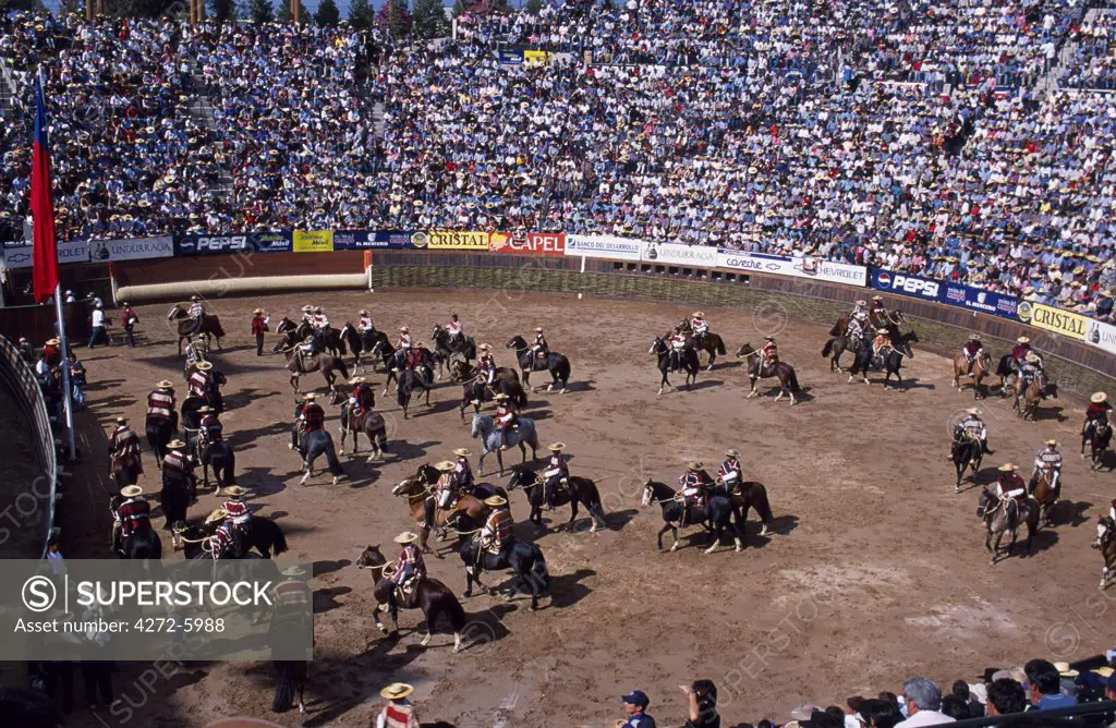 Competitors prior to start of National Rodeo Championship