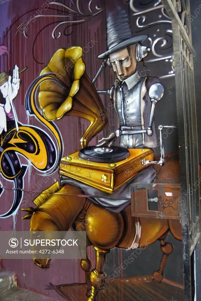 Chile, Valparaiso. Street art for which the city is famous.