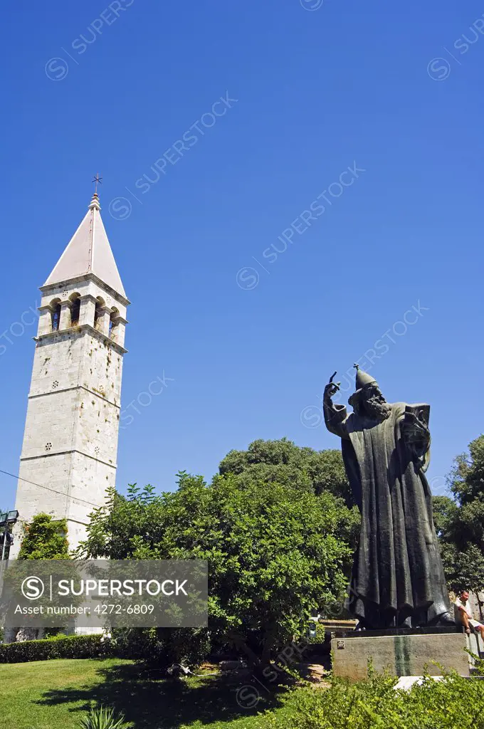 Old Town 1929 Statue of Gregorius of Nin 10th Century Slavic Leader Designed by Ivan Mestrovic