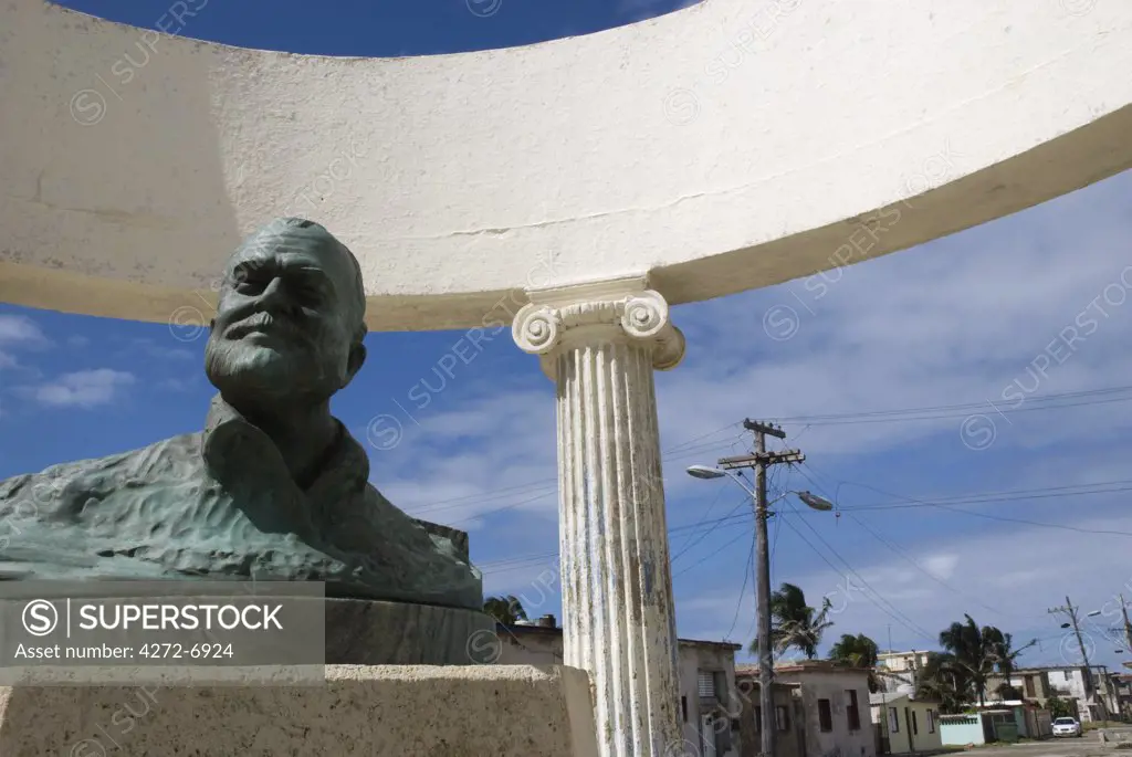 Cuba, Havana. Monument to Ernest Hemmingway in the hamlet of Cojimar, 6 km east of Havana