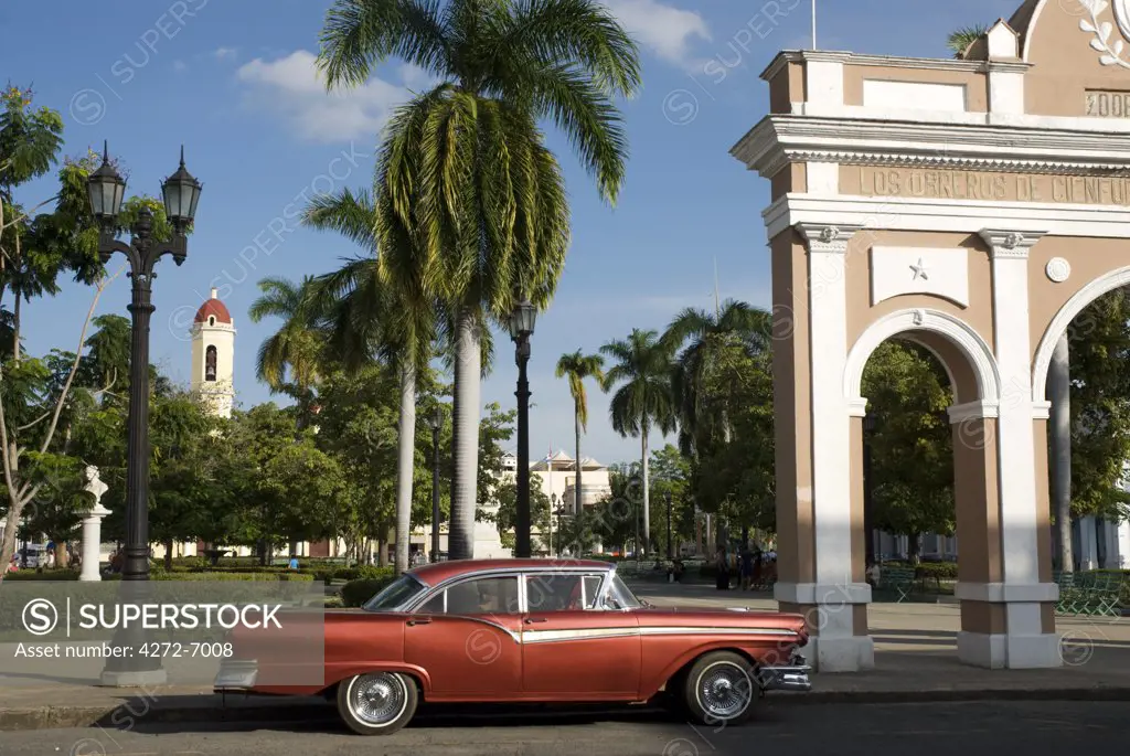 Cuba, Cienfuegos. Jose Marti Plaza, Cienfuegos