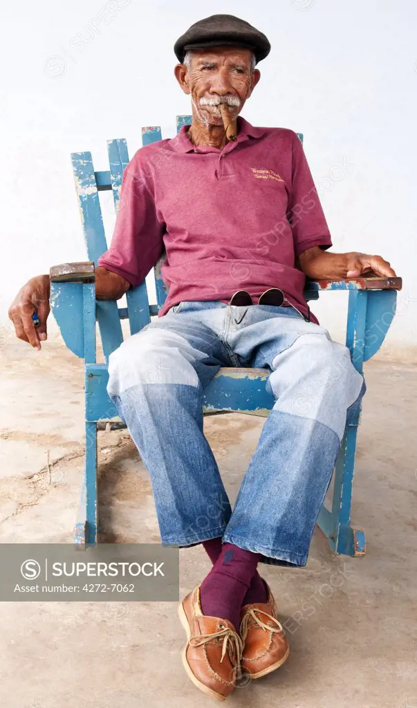 Portrait of a man, Vinales, Cuba, Caribbean
