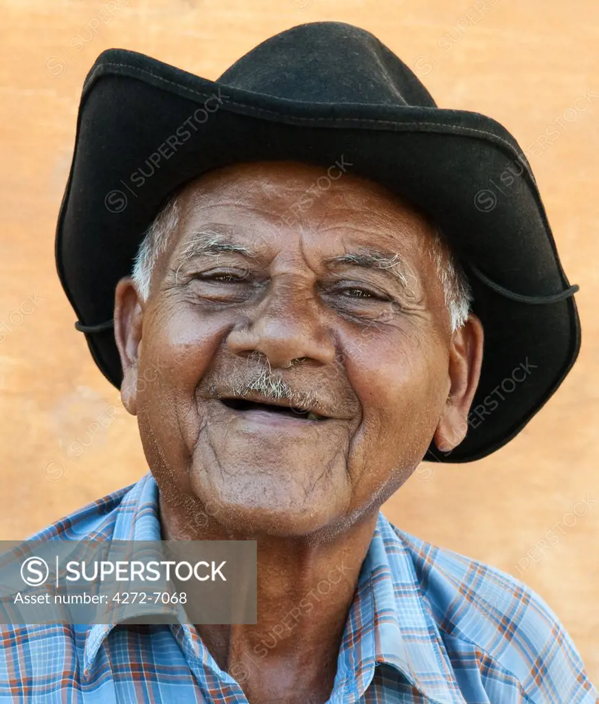Old man in Trinidad, Cuba, Caribbean