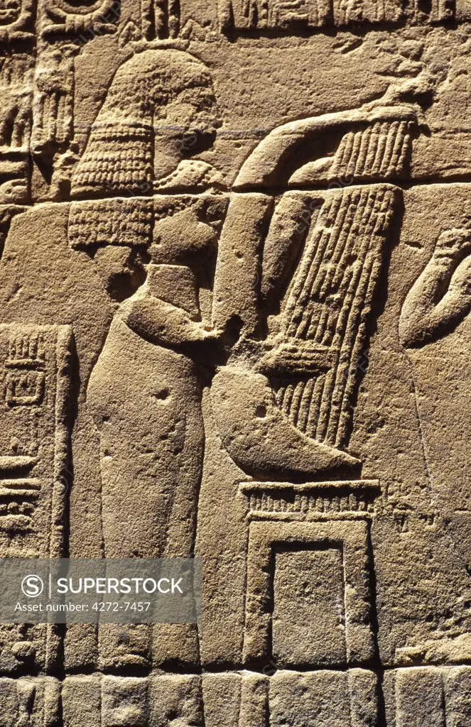 Detail of frieze at Temple of Karnak