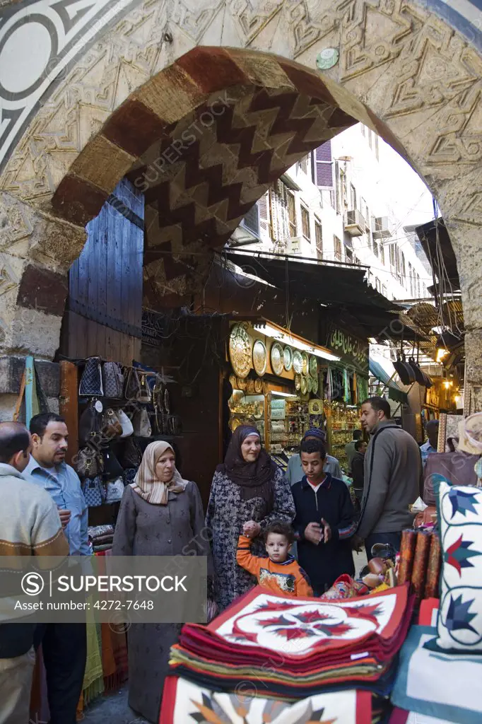 The great bazaar of Khan el Khalili, Cairo, Egypt.