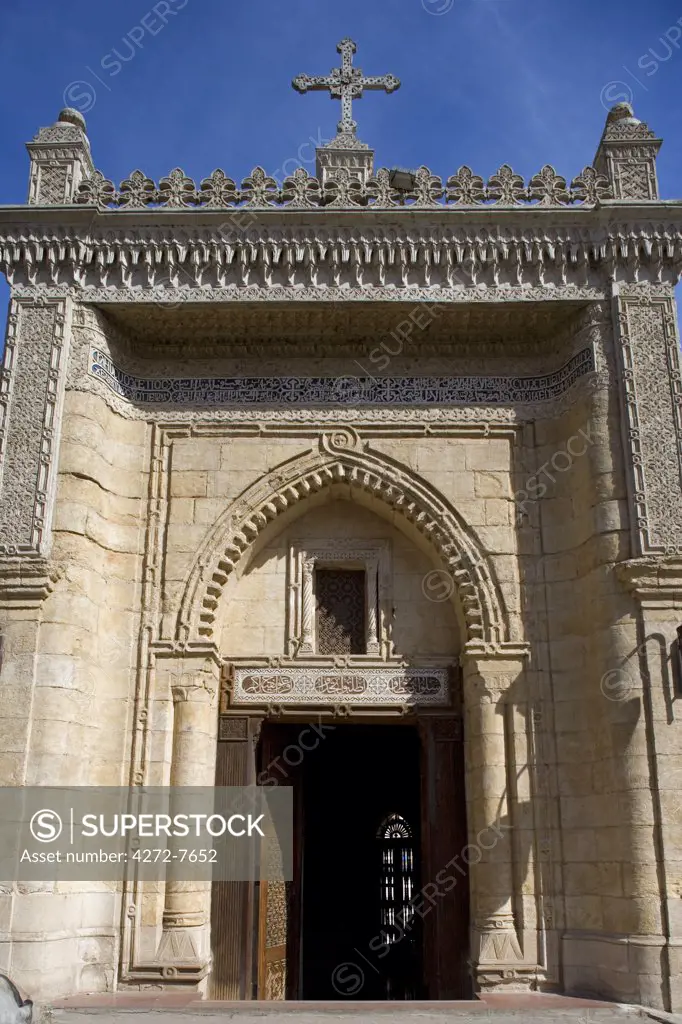 The coptic Church of the Virgin, also known as the Hanging Church, in Old Cairo. Over 5% of Egyptians are coptic Christians.