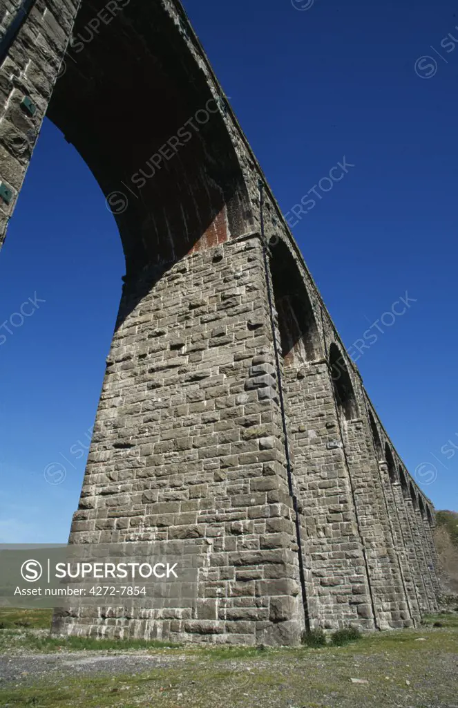 Ribblesdale Viaduct view from underneath the Arch's Settle to Carlisle Railway Yorkshire Dales