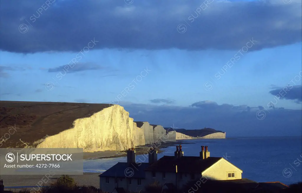 The coastguard cottages occupy a dramatic position, looking towards the Seven Sisters.