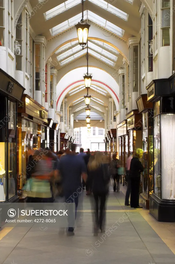 The Burlington Arcade is a pedestrian shopping arcade running from Piccadilly through to Burlington Gardens. Opened in 1819, it has always been an upmarket retail location and is now home to many jewelry and designer clothing stores.