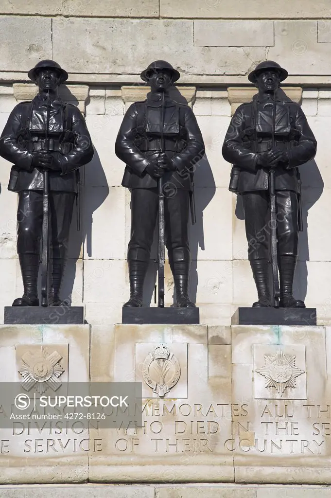 The Guards Memorial in Horseguards Parade. It was erected in 1926 and dedicated to the five Foot Guards regiments that faught in the Great War (WW1).