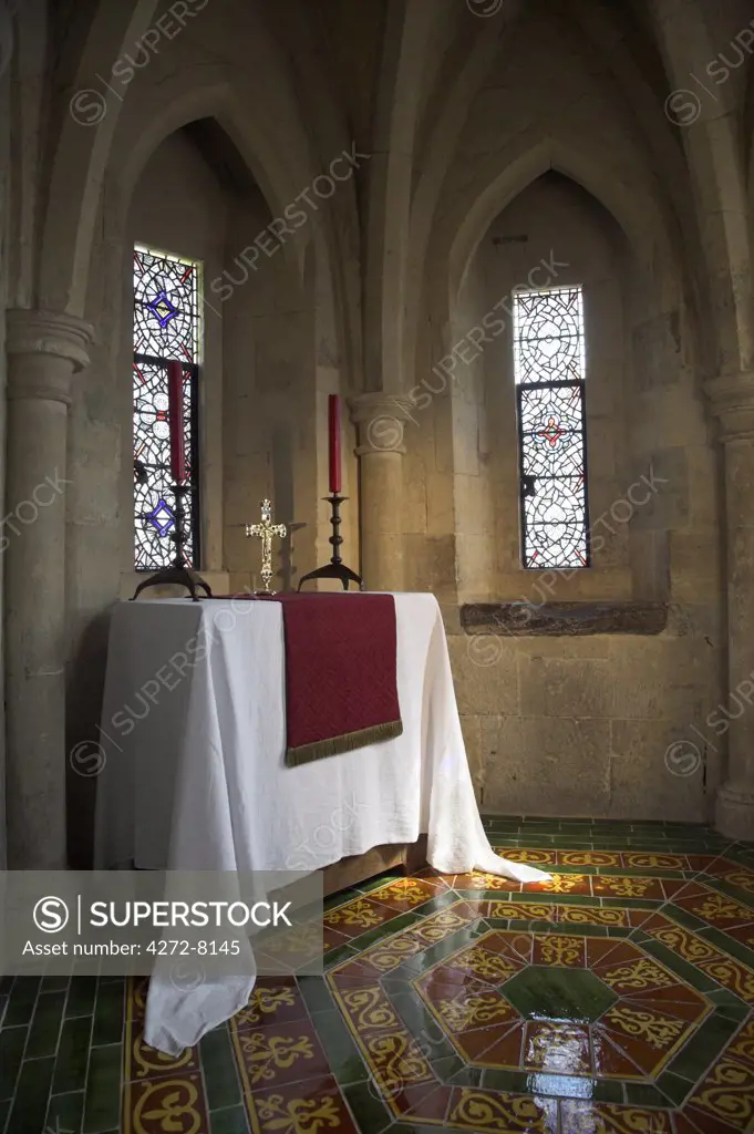 A tiny chapel inside the Tower of London.