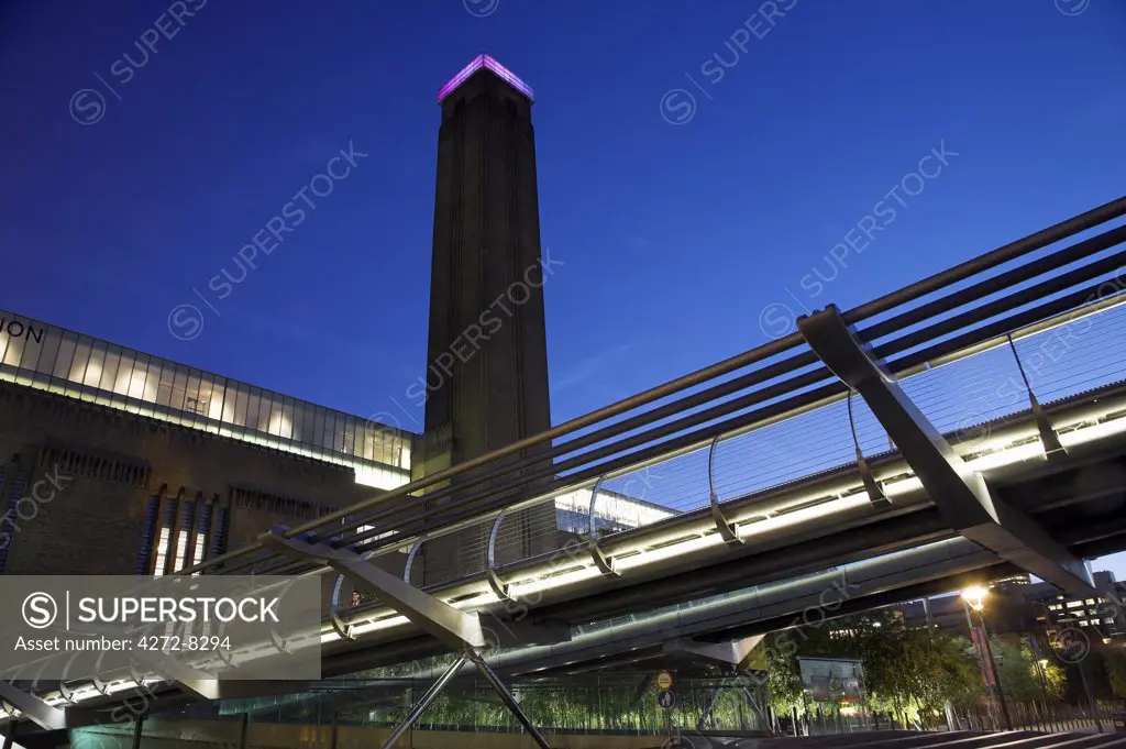 The Tate Modern art gallery is housed in the old Bankside Power Station.