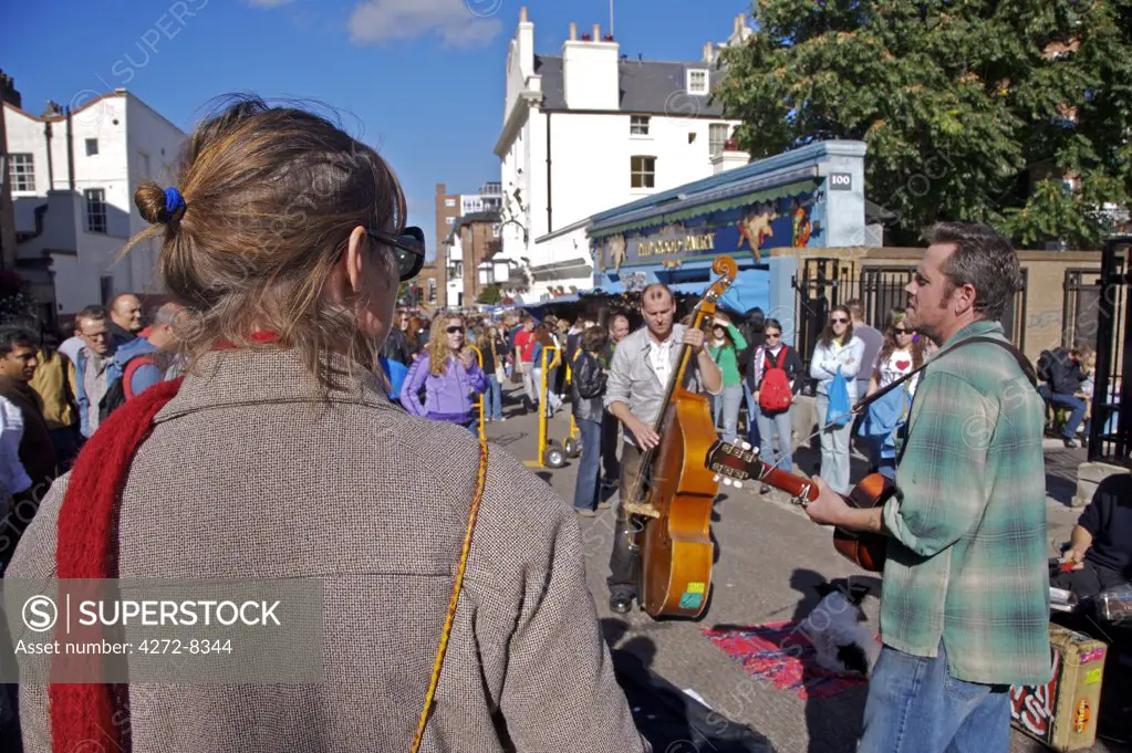 Portobello Market in Notting Hill is popular with tourists and locals alike
