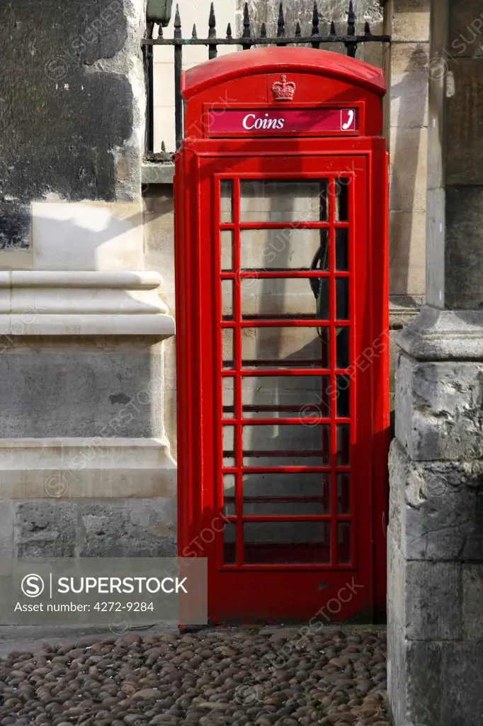 UK, England, Oxford. Telephone Box in Oxford.