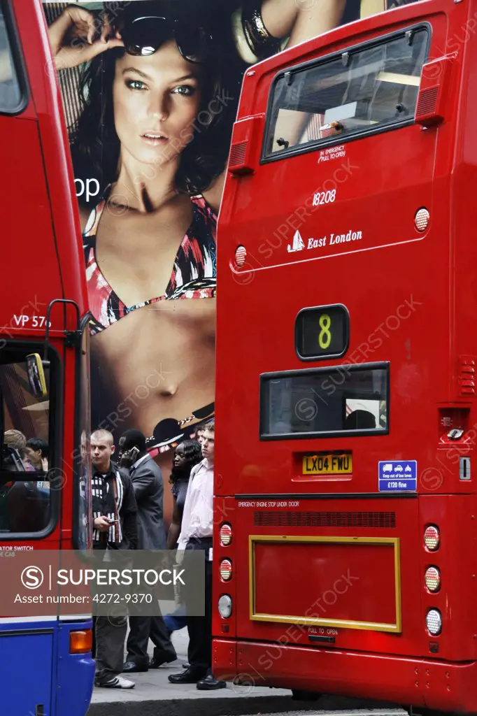 England, London. London Busses on Oxford Street