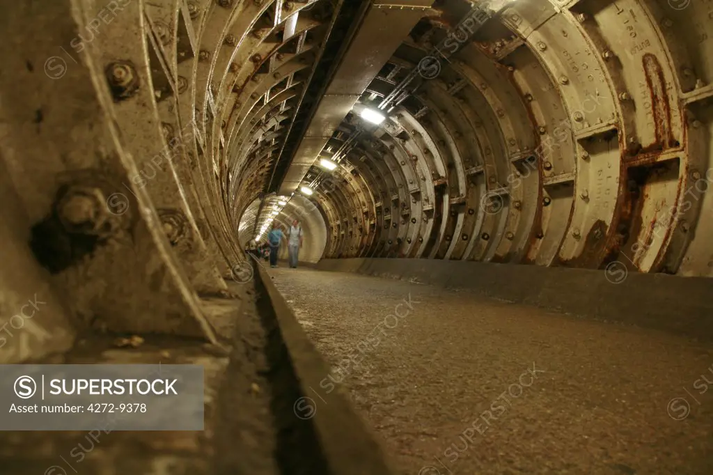 England, London. Greenwich Foot Tunnel in London
