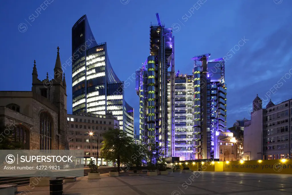 The Lloyds Building in the City of London, England