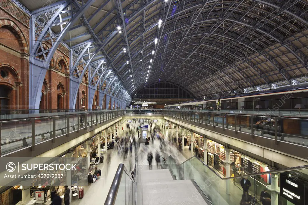 England, London. St. Pancras International, home of Eurostar and gateway to the Continent.