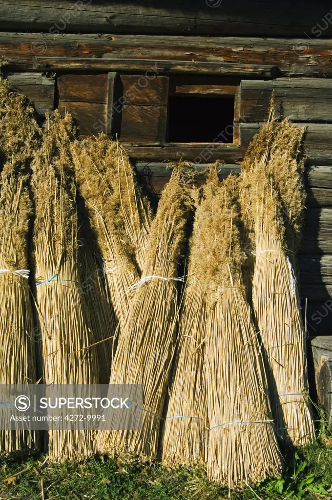 Bundles of Hay for Thatched Roofs, located in Rocca al Mar at the National Open Air Museum