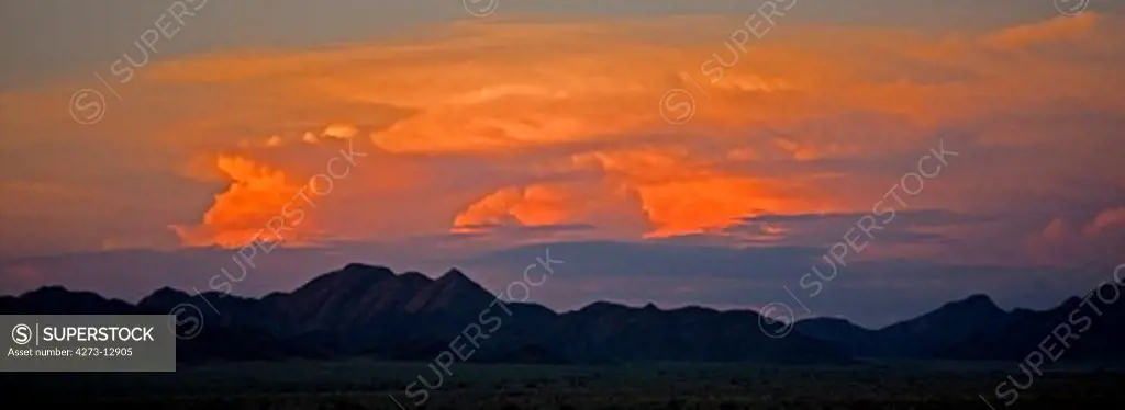 Sunset In Namib-Naukluft Park In Namibia