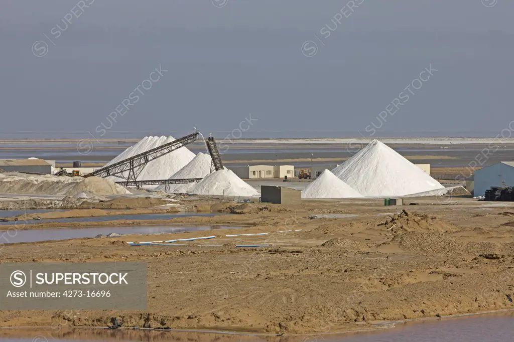 Saltworks Near Walvis Bay in Namibia