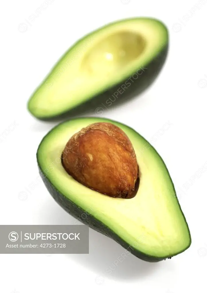 Avocado Against White Background