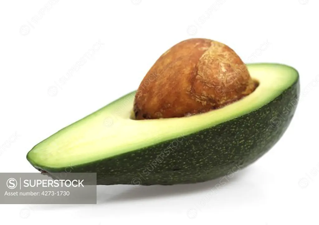 Avocado Against White Background
